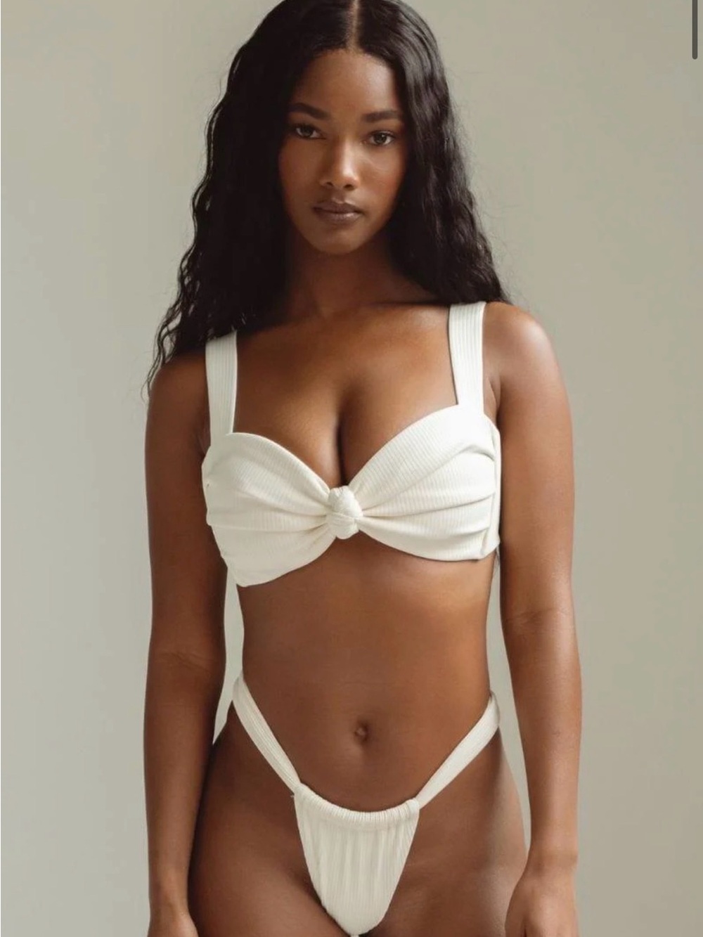 MONTCE Swim Cream Ribbed Hayden Bikini set